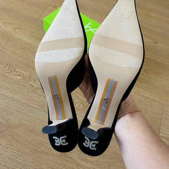 Sam Edelman britluster Black Velvet Women's Mules - Picture 3 of 4